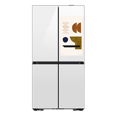 Bespoke Counter Depth 4-Door Flex™ Refrigerator (23 cu. ft.) with AI Family Hub™+ and AI Vision Inside™ | Samsung Canada