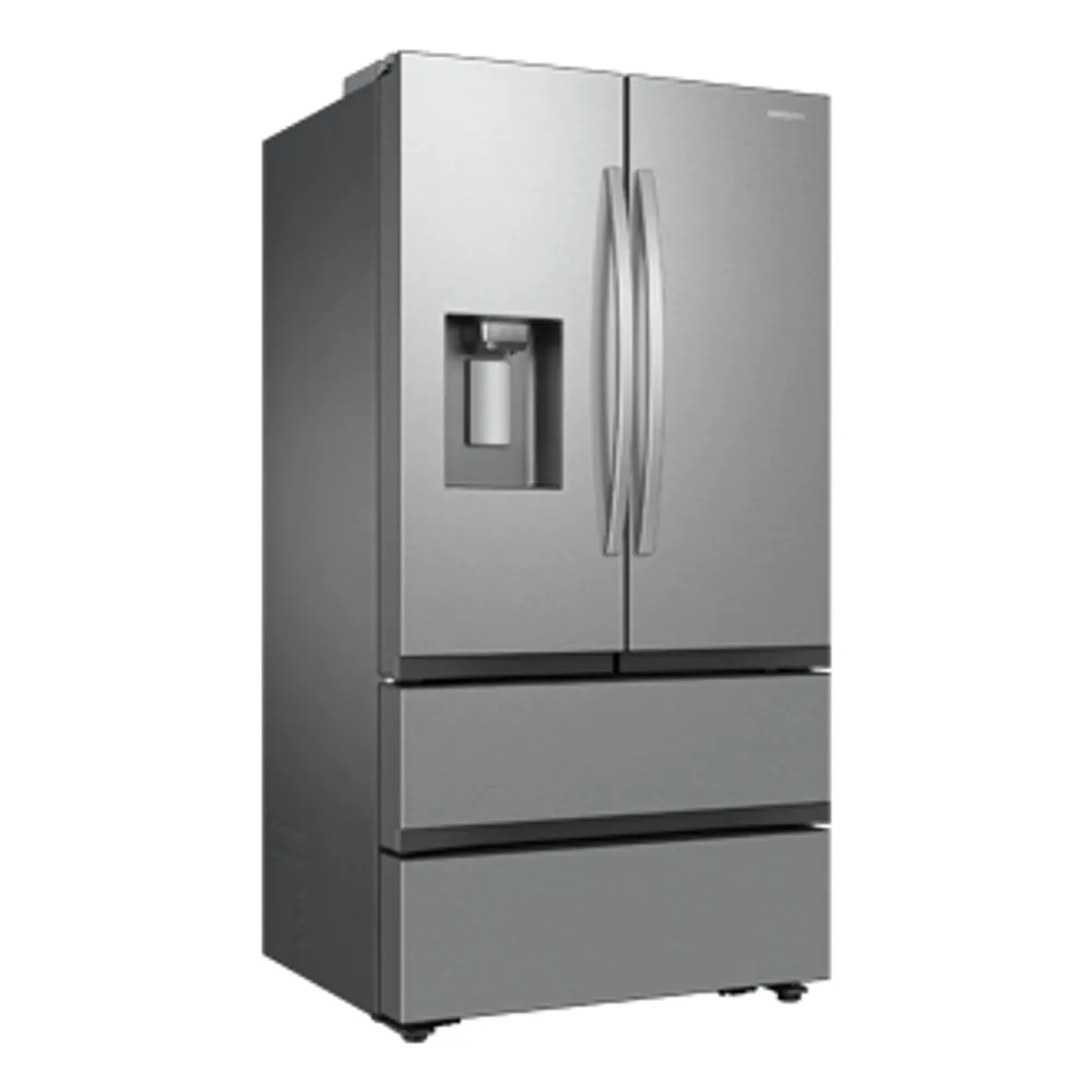 36" -Door French Door Counter Depth Refrigerator with External Ice and Water Dispenser and Dual Auto Ice Maker in freezer Stainless Steel | Samsung Canada