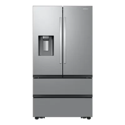 36" 4-Door French Door Counter Depth Refrigerator with External Ice and Water Dispenser and Dual Auto Ice Maker in freezer Stainless Steel | Samsung Canada