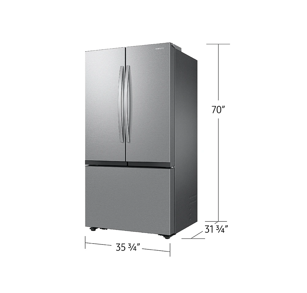 36" 3-Door SpaceMax™ Counter Depth Fridge and Dual Auto Ice Maker | Samsung Canada