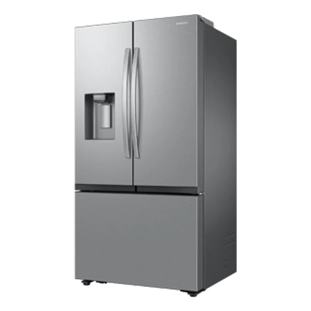 36" 3-Door French Door Counter Depth Refrigerator with External Ice and Water Dispenser and Dual Auto Ice Maker in freezer Stainless Steel | Samsung Canada