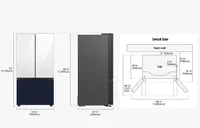 36" BESPOKE 3 Door French Door Refrigerator with Autofill Pitcher | Samsung Canada