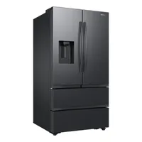 36" 4-Door French Door Refrigerator with External Ice and Water Dispenser and Dual Auto Ice Maker in freezer | Samsung Canada