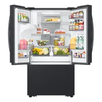 36" 3-Door French Door Refrigerator with External Ice and Water Dispenser and Dual Auto Ice Maker in freezer | Samsung Canada