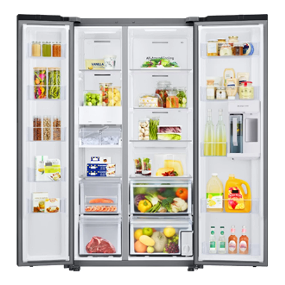 BESPOKE 36” Smart Counter Depth Side-by-Side Fridge with Beverage Center | Samsung Canada