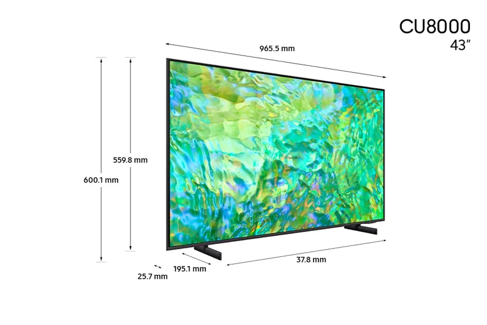 43 Inch Crystal UHD 4K Smart TV CU8000 | Samsung Canada