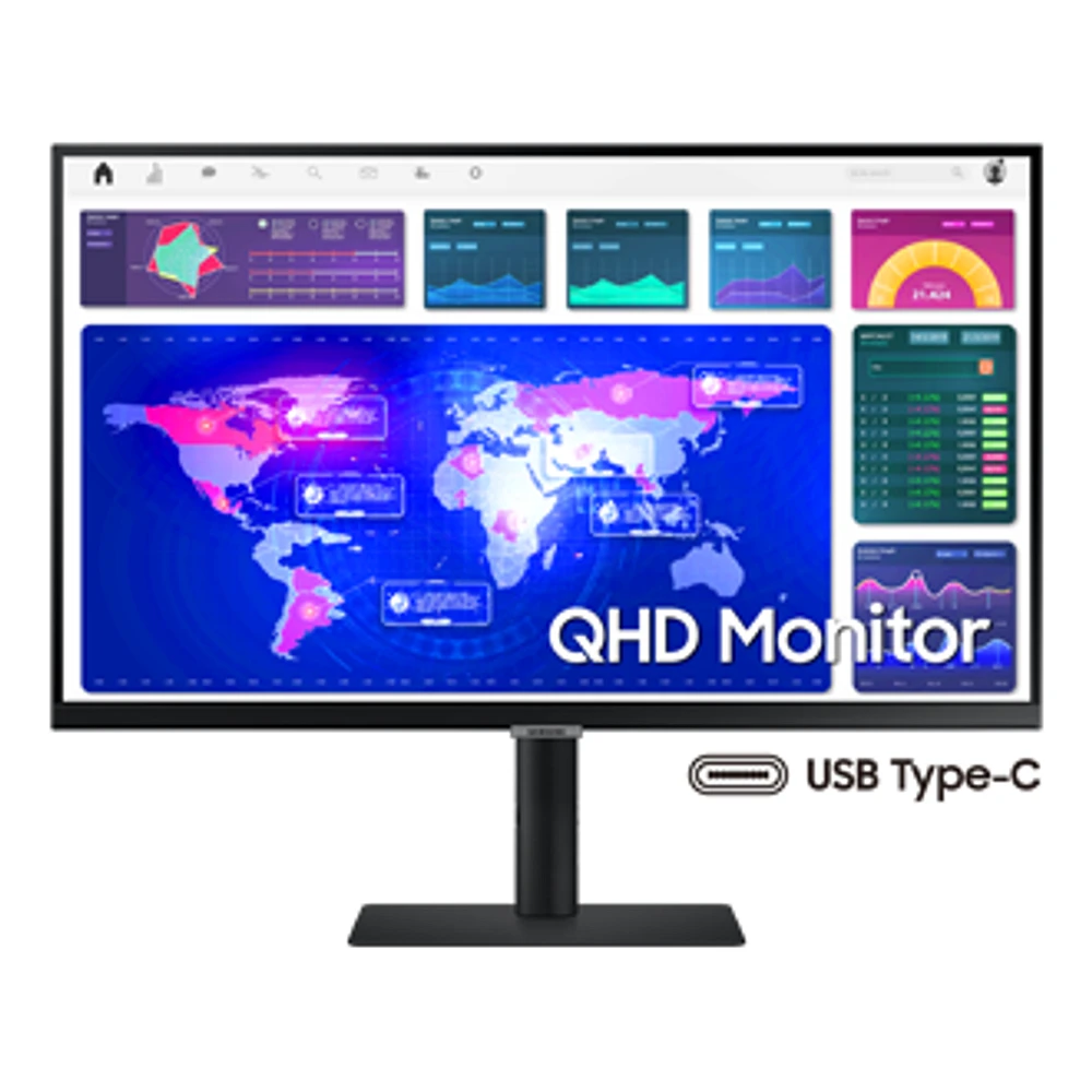 Monitor QHD 27" con painel IPS e USB tipo-C S32A600UUU LS27A600UUUXEN | Samsung Portugal