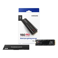 SSD 980 PRO com dissipador de calor PCIe 4.0 NVMe 2T MZ-V8P1T0CW | Samsung Portugal