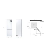 Frigorífico Combinado RB34C600CWW (No Frost - Wi-Fi - Alt. 1.85m - 344L - Branco) White | Samsung Portugal