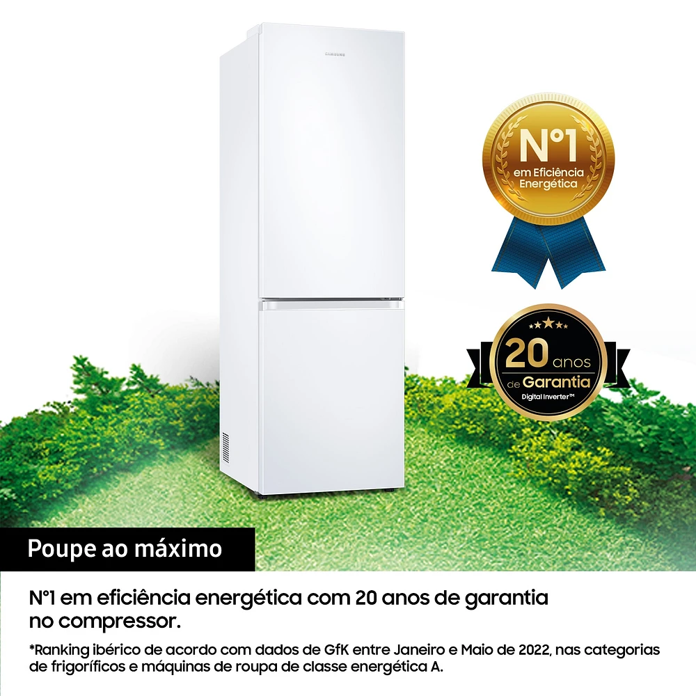 Frigorífico Combinado RB34C600CWW (No Frost - Wi-Fi - Alt. 1.85m - 344L - Branco) White | Samsung Portugal