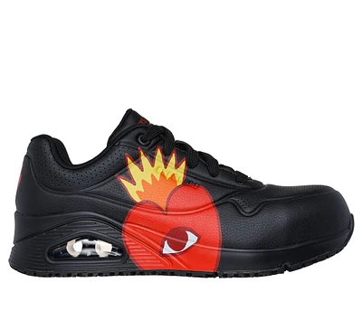 Ricardo Cavolo Work Slip-Resistant: Uno - Flaming Heart Safety Toe