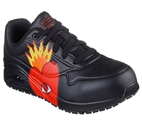 Ricardo Cavolo Work Slip-Resistant: Uno - Flaming Heart Safety Toe