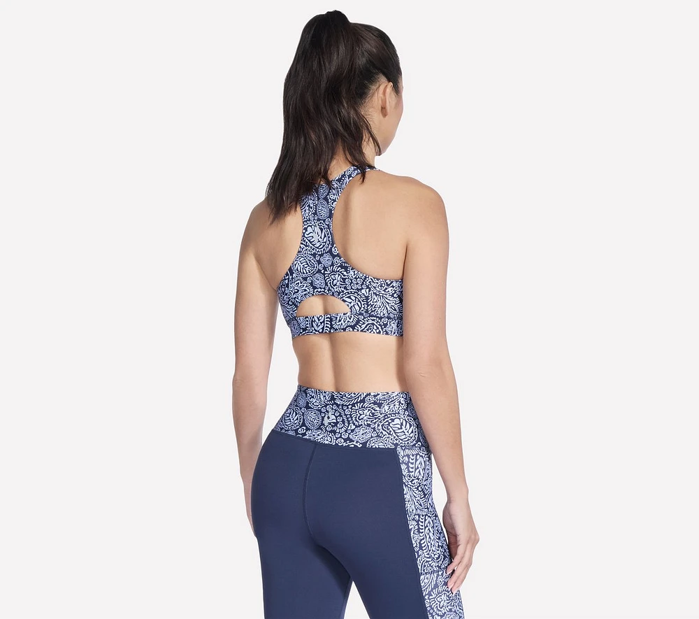 GO WALK Indigo Paisley Zip Front Bra