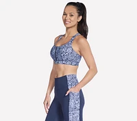GO WALK Indigo Paisley Zip Front Bra