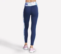 GO WALK Seascape Floral Full Length High-Waisted Legging