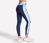 GO WALK Seascape Floral Full Length High-Waisted Legging