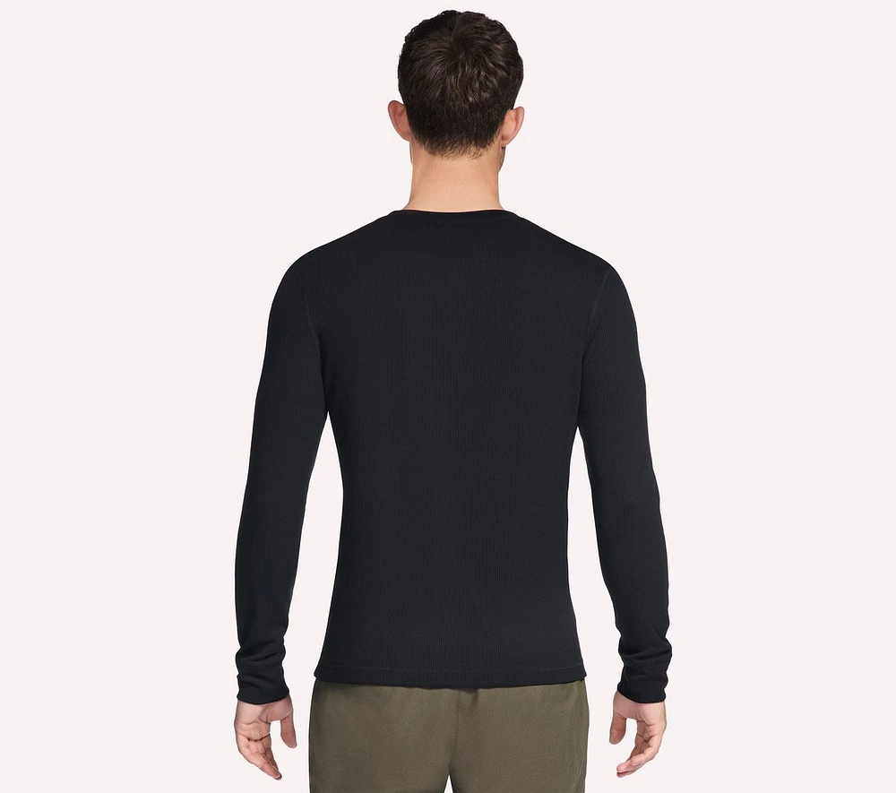GO KNIT Waffle Henley