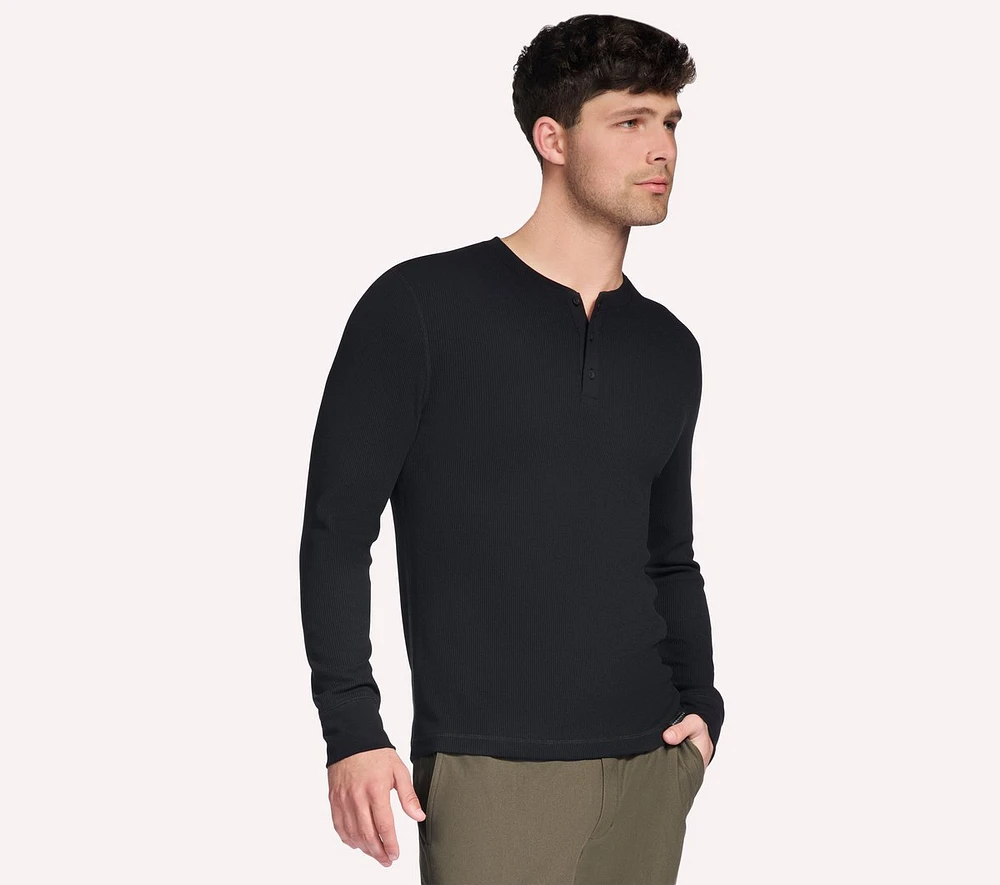 GO KNIT Waffle Henley