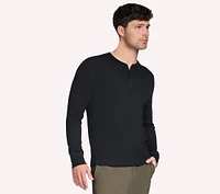 GO KNIT Waffle Henley