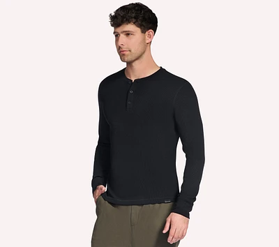 GO KNIT Waffle Henley