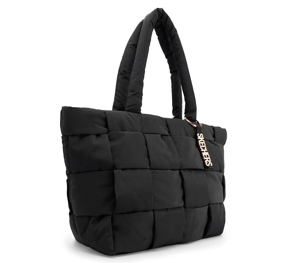 Quilted Checkered Shopper Bag