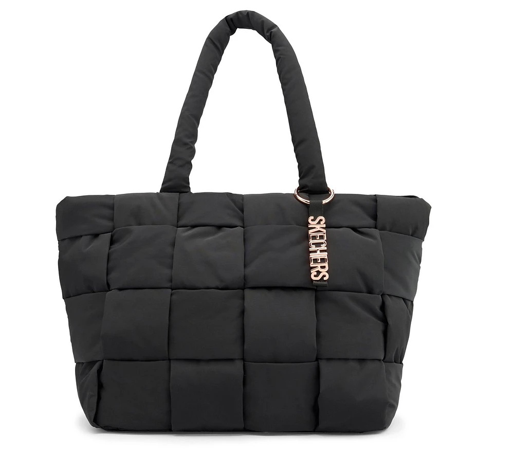 Quilted Checkered Shopper Bag