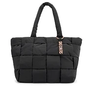 Quilted Checkered Shopper Bag