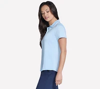 Short Sleeve On The Green Striped Polo