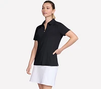 GO GOLF Short Sleeve Birdie Zip Front Polo