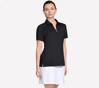 GO GOLF Short Sleeve Birdie Zip Front Polo