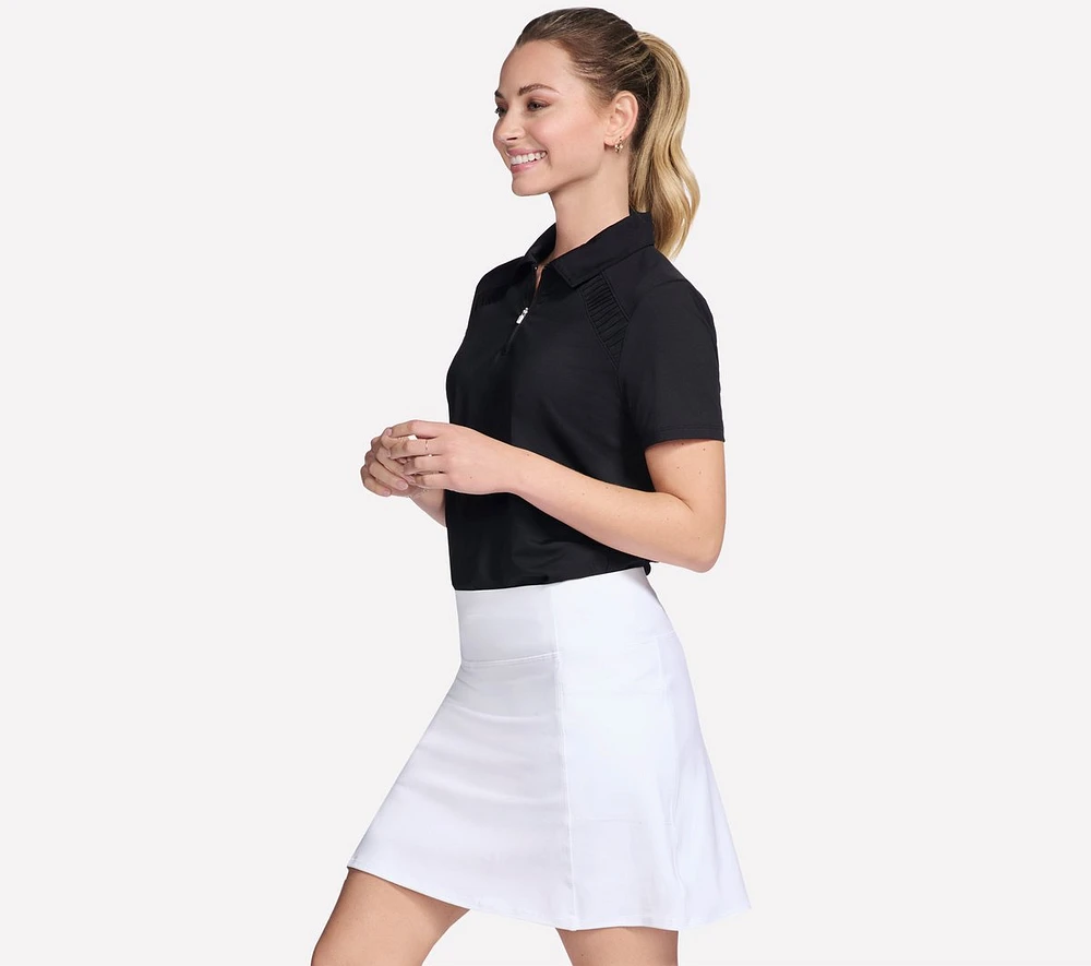 GO GOLF Short Sleeve Birdie Zip Front Polo