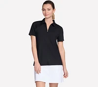 GO GOLF Short Sleeve Birdie Zip Front Polo