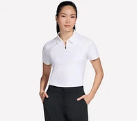 GO GOLF Short Sleeve Birdie Zip Front Polo