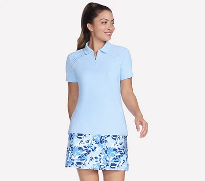 GO GOLF Short Sleeve Birdie Zip Front Polo