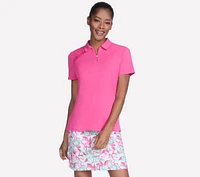 GO GOLF Short Sleeve Birdie Zip Front Polo