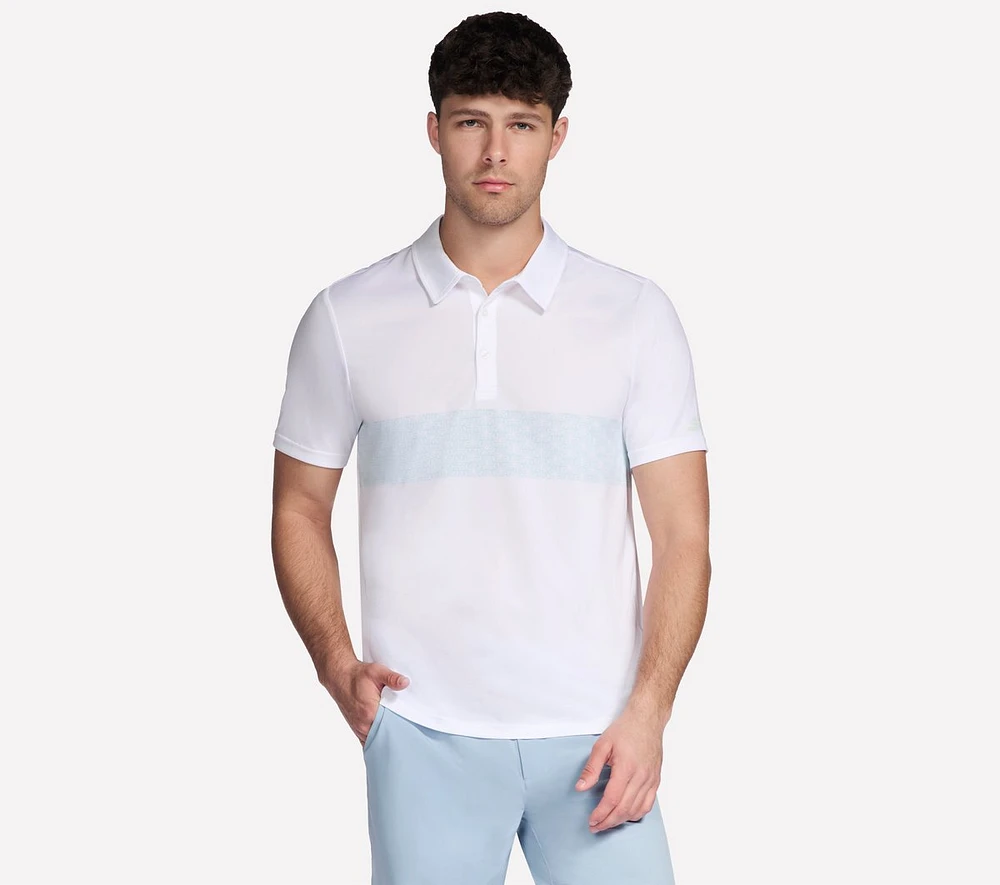 GO DRI Charge Palm Stripe Polo