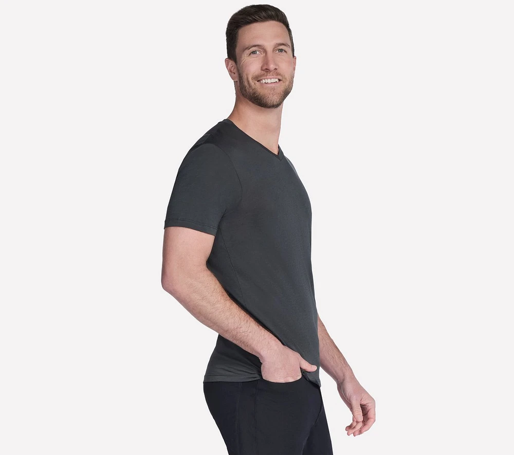 GO DRI Pima Short Sleeve V-Neck