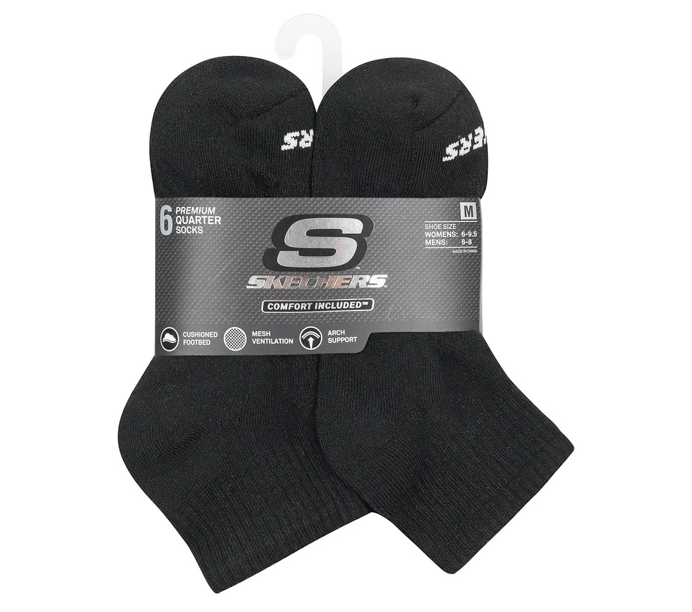 6 Pack Core Quarter Socks