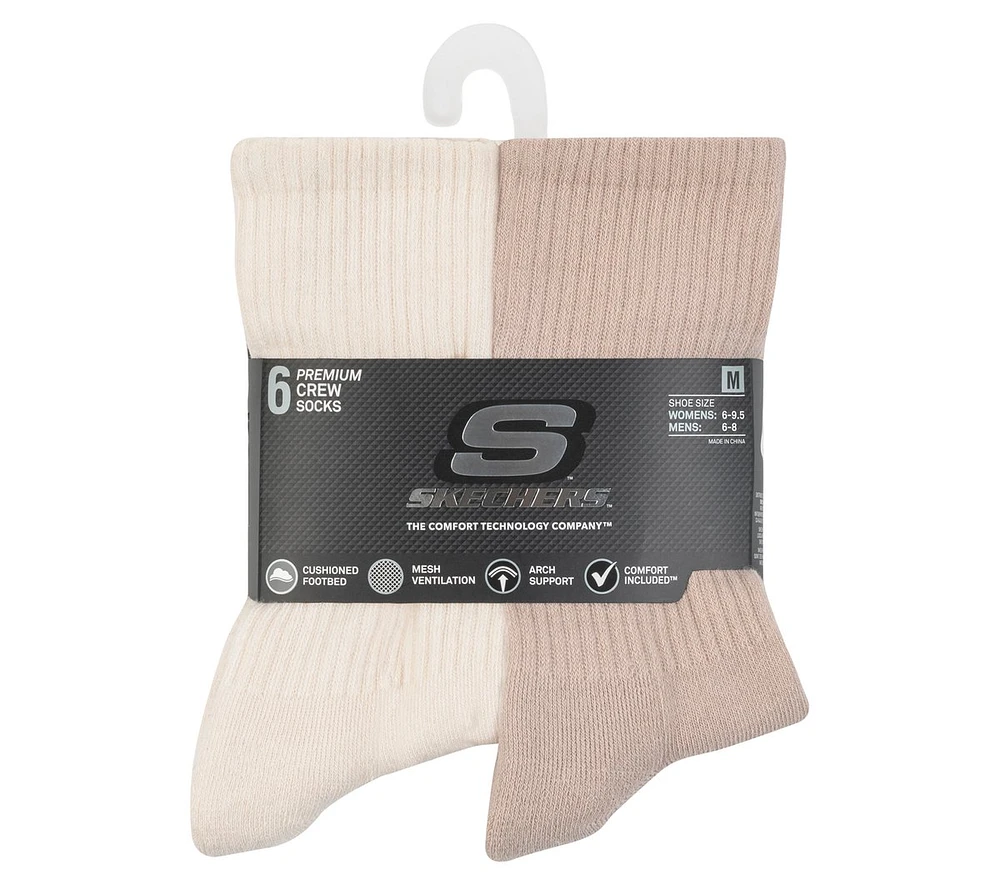 6 Pack Core Crew Medium Socks