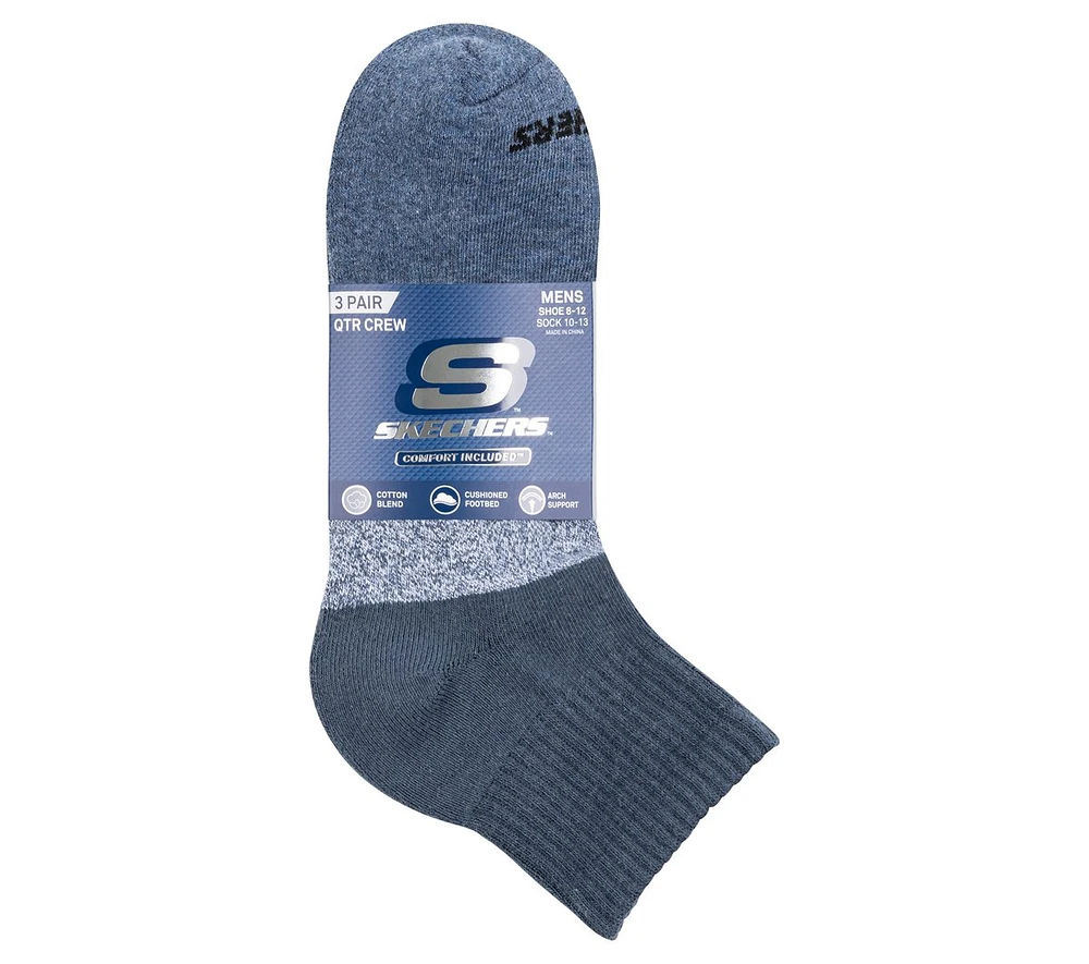 Quarter Colorblock Socks - 3 Pack