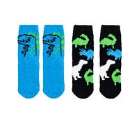 2 Pack Dino Cozy Crew Socks