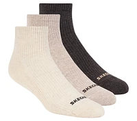 3 Pack Men's Lifestyle Quarter Ribbed Socks