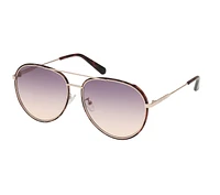 Rounded Metal Aviator Sunglasses