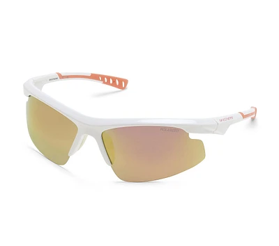 Semi-Rimless Sport Wrap Sunglasses