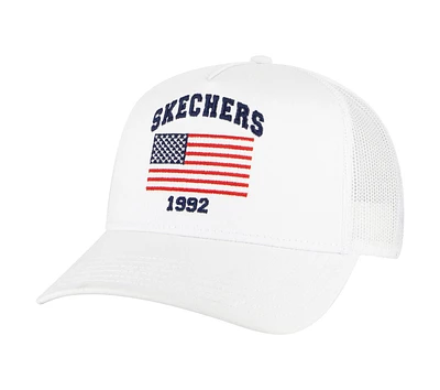 Skechers Accessories USA Flag Trucker Hat