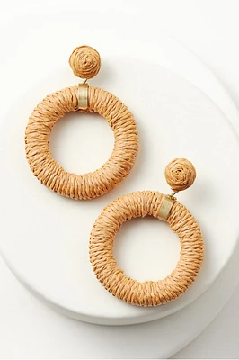 Dina Raffia Hoop Earring