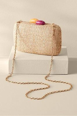 Paula Raffia Clutch