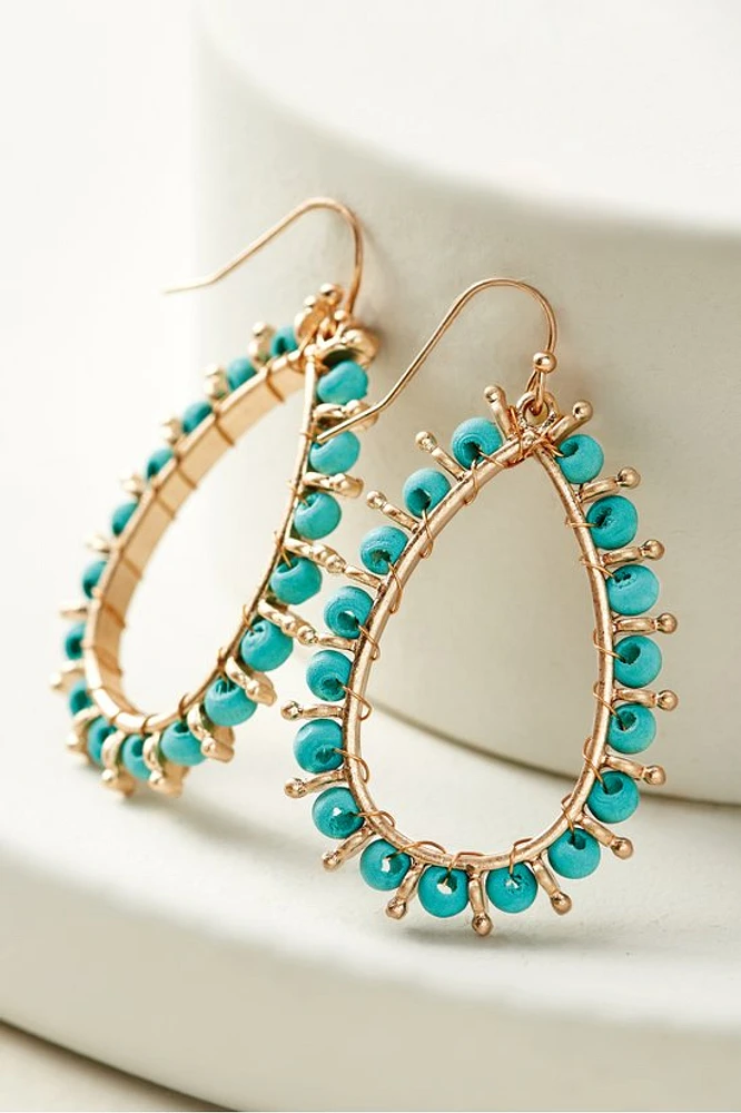 Alea Beaded Hoop Earrings