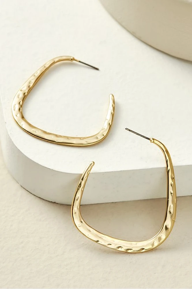 Soreli Hammered Hoop Earrings