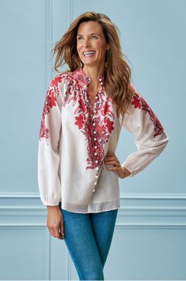 Morelos Floral Embroidered Top
